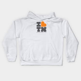 I Heart TN - Dark Gray and Orange Kids Hoodie